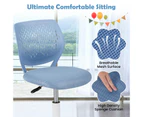 Giantex Kids Desk Chair Height Adjustable Children Computer Chair Swivel Armless Mesh Task Chair for Bedroom Study Room,Blue