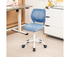 Giantex Kids Desk Chair Height Adjustable Children Computer Chair Swivel Armless Mesh Task Chair for Bedroom Study Room,Blue