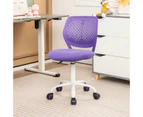 Giantex Kids Desk Chair Height Adjustable Children Computer Chair Swivel Armless Mesh Task Chair for Bedroom Study Room,Purple