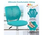 Giantex Kids Desk Chair Height Adjustable Children Computer Chair Swivel Armless Mesh Task Chair for Bedroom Study Room,Green