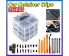 731X Car Trim Body Clips Kit Rivets Retainer Auto Panel Bumper Plastic Fastener