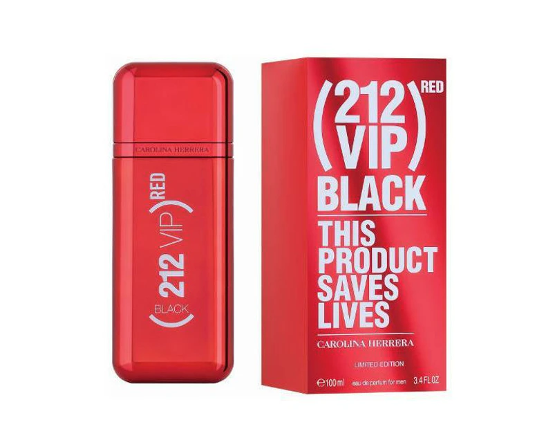 212 VIP Black (Red Edition) 100ml Eau de Parfum by Carolina Herrera for Men (Bottle)