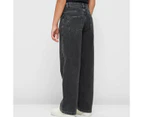 Target Wide Leg Low Rise Denim Jeans - Black