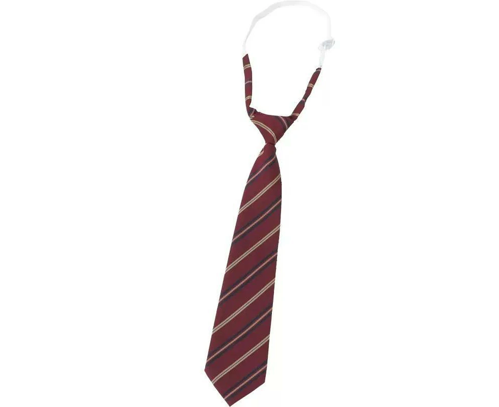 Student Lazy Tie Women Necktie Fashionable Uniform School Style Japanese JK Tie - Striped(Wine Red)