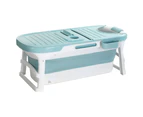 Weisshorn Foldable Bathtub Portable Folding Water Spa with Cover Plate 136x62cm