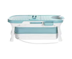 Weisshorn Foldable Bathtub Portable Folding Water Spa with Cover Plate 136x62cm