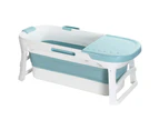 Weisshorn Foldable Bathtub Portable Folding Water Spa with Cover Plate 136x62cm