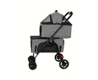 i.Pet Pet Stroller 2-tier Dog Pram Large Cat Carrier Travel Pushchair Foldable