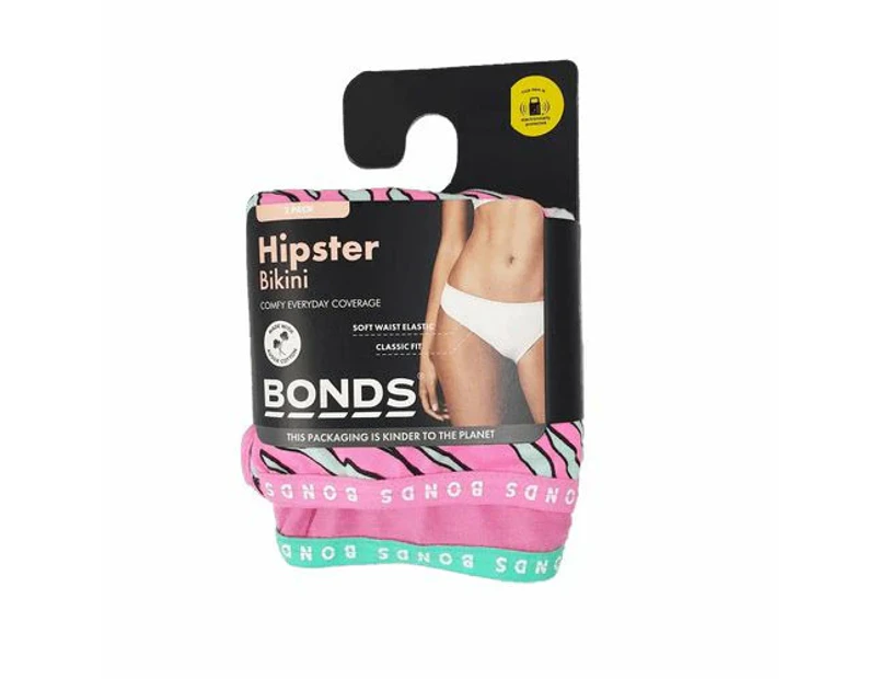 8 Pairs Bonds Hipster Bikini Briefs Womens Underwear Pink Wtdus - Pink Pack