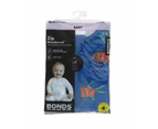 Unisex Baby & Toddler 2 x Bonds Wondersuit Baby 2-Way Zip Coverall Floating Fish Blue Cotton/Elastane - Blue