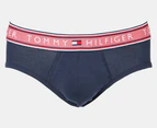 Tommy Hilfiger Men's Cotton Stretch Briefs 3-Pack - English Rose/Navy/Dark Grey Heather