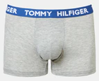 Tommy Hilfiger Men's Statement Flex Microfibre Trunks 3-Pack - Bright Blue/Navy/Grey Heather