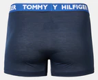 Tommy Hilfiger Men's Statement Flex Microfibre Trunks 3-Pack - Bright Blue/Navy/Grey Heather
