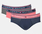 Tommy Hilfiger Men's Cotton Stretch Briefs 3-Pack - English Rose/Navy/Dark Grey Heather