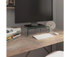 vidaXL TV Stand/Monitor Riser Glass Clear 40x25x11 cm