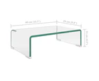 vidaXL TV Stand/Monitor Riser Glass Clear 40x25x11 cm