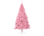 Artificial Half Christmas Tree with Stand Pink 210 cm PVC