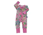 Unisex Baby & Toddler 3 x Bonds Baby 2-Way Zip Wondersuit Coverall Pink Multi Floral Cotton/Elastane - Pink