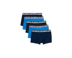 10 x Bonds Mens Everyday Trunks Underwear Black / Navy / Blue Cotton/Elastane - Black / Navy / Blue