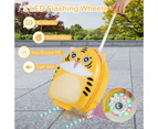 Costway 16'' Kids Luggage Travel Trolley Rolling Suitcase Children Baggage Bag Backpack Gift Yellow