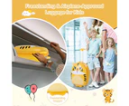 Costway 16'' Kids Luggage Travel Trolley Rolling Suitcase kidren Baggage Bag Backpack Gift Yellow