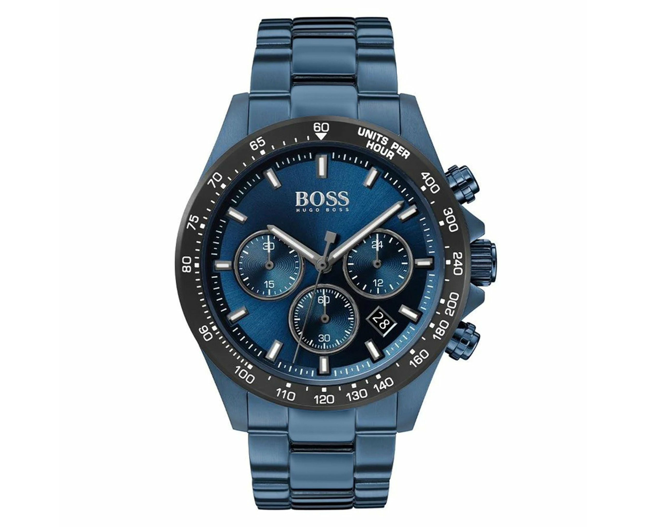 Hugo Boss Hero Ionic Plated Blue Steel Men s Chronograph Watch 1513758 Catch