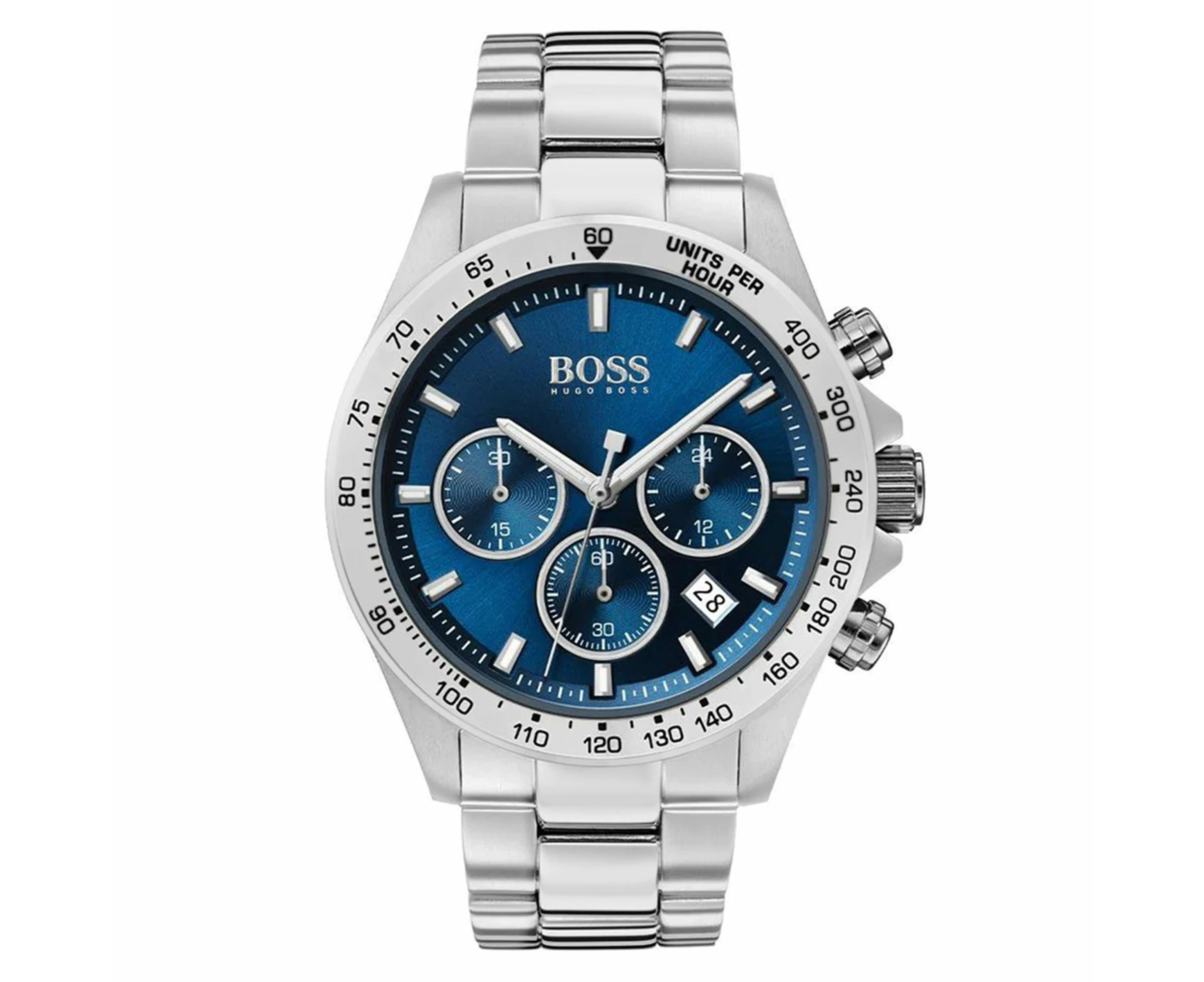 Hugo Boss Stainless Steel Blue Dial Men's Chronograph Watch - 1513755