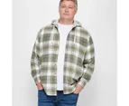 Target Plus Hooded Flannel Shirt - Green