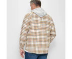 Target Plus Hooded Flannel Shirt - Brown