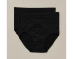 Target Plus Size 2 Pack Matte and Shine Full Briefs - Black