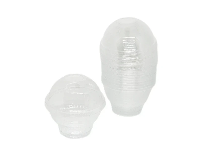 12pk 10pcs 8oz Clear PET Cups with Dome Lid