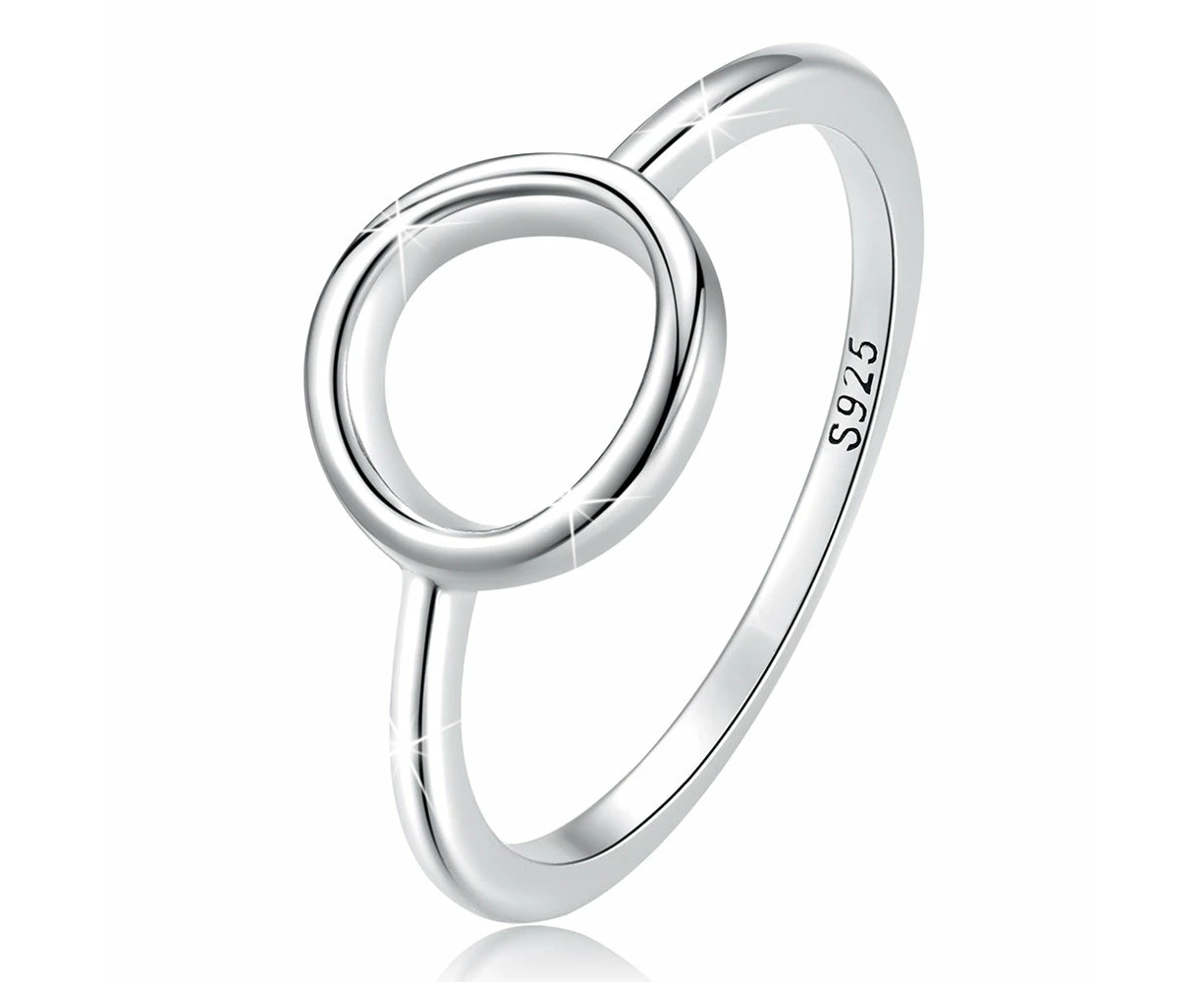 Solid 925 Sterling Silver Silver Halo Ring