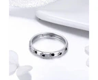 Solid 925 Sterling Silver Animal Pet Paw Print Band Ring