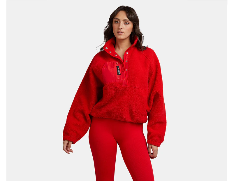 All About Eve Women's Active Teddy 1/4 Zip Jumper - Red