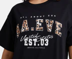 All About Eve Women's Jordan Leopard Tee / T-Shirt / Tshirt - Black