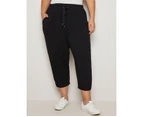 AUTOGRAPH - Plus Size - Womens Pants / Trousers -  Knit Drape Pant - Black