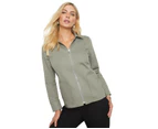 NONI B - Womens Jacket - Zip Front Cotton Jacket - Green