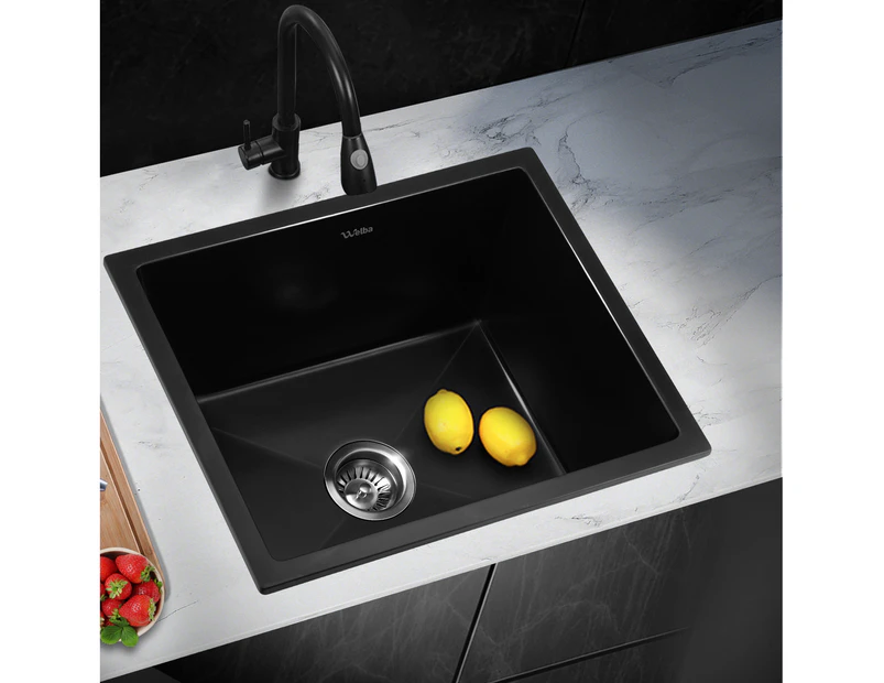 Welba Kitchen Sink 46x41cm Granite Stone - Black