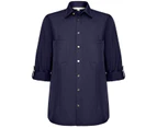 NONI B - Womens Tops -  Pocket Detail Shirt - Blue