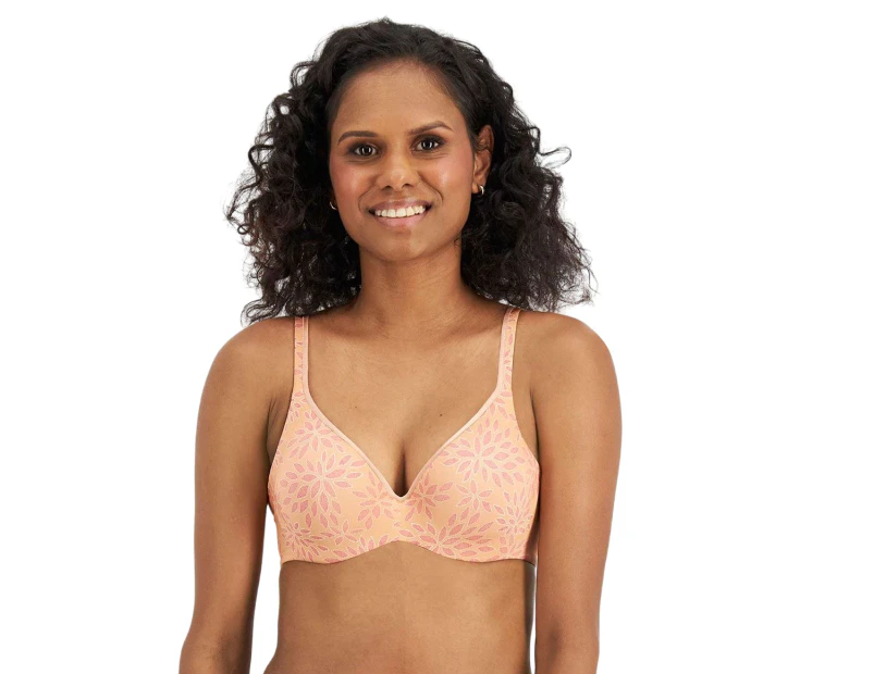 4 x Berlei Womens Barely There Print Bra - Niah Mcleod Collection Elastane/Nylon - Orange