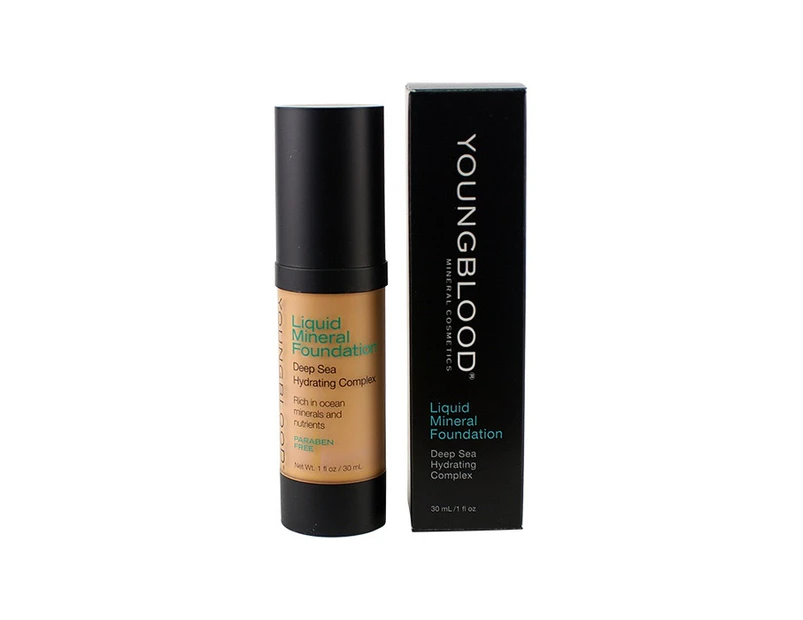 Liquid Mineral Foundation - Golden Tan by Youngblood for Women - 1 oz Foundation