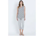 W LANE - Womens Tops -  Spot Rouched Blouse - French Navy