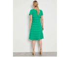 NONI B - Womens Dress -  Ruffle Knit Dress - Green