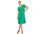 NONI B - Womens Dress -  Ruffle Knit Dress - Green