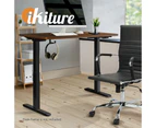 Oikiture Standing Desk Top Adjustable Electric Desk Board Computer Table Walnut