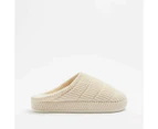 Target Womens Cord Puff Slipper Scuff - Neutral