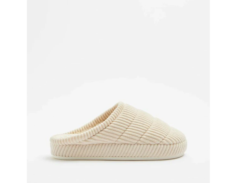 Target Womens Cord Puff Slipper Scuff - Neutral