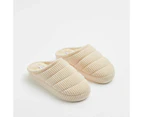 Target Womens Cord Puff Slipper Scuff - Neutral