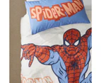 Marvel Spider-Man Kids Quilt Cover Set - Blue