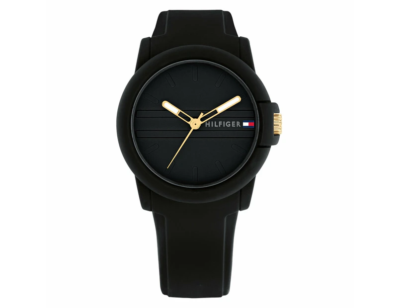 Tommy Hilfiger Silicone Black Dial Women's Watch - 1782688